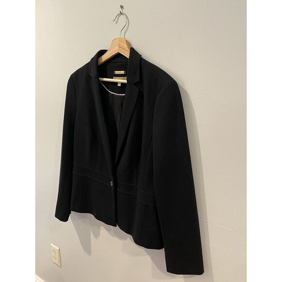 Talbot's Women's Black Blazer Jacket Woven In Italy‎ Career Business Size 10 - Picture 2 of 8